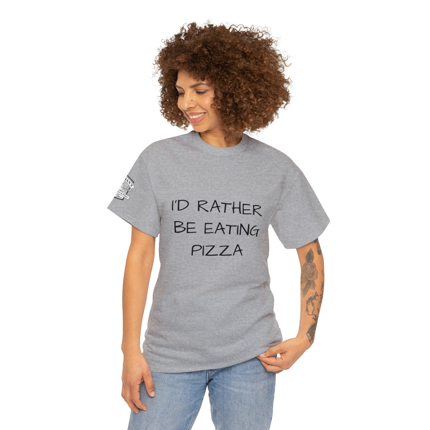 I'd Rather Be Eating Pizza - Adult T-shirt