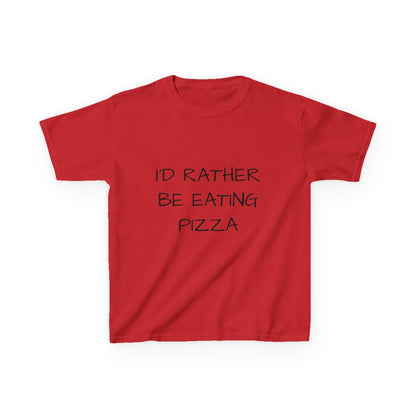 Kids Tee "I'd Rather Be Eating Pizza" with Jordan's Pizza Logo