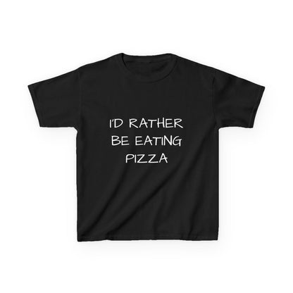 Kids Tee "I'd Rather Be Eating Pizza" with Jordan's Pizza Logo