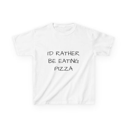 Kids Tee "I'd Rather Be Eating Pizza" with Jordan's Pizza Logo
