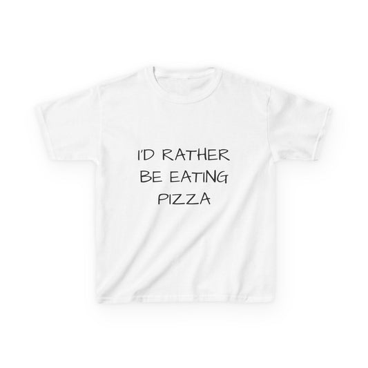 Kids Tee "I'd Rather Be Eating Pizza" with Jordan's Pizza Logo