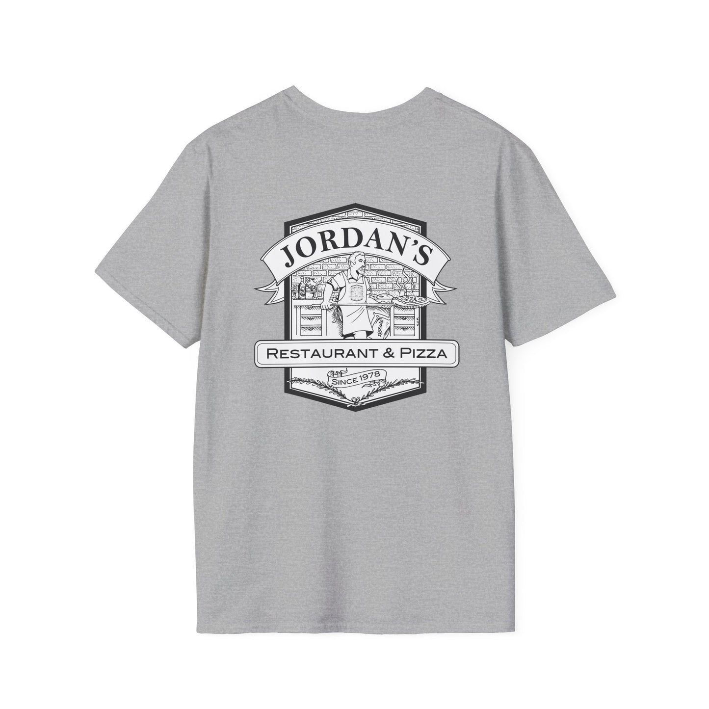 Jordan's Pizza Back Logo T-Shirt