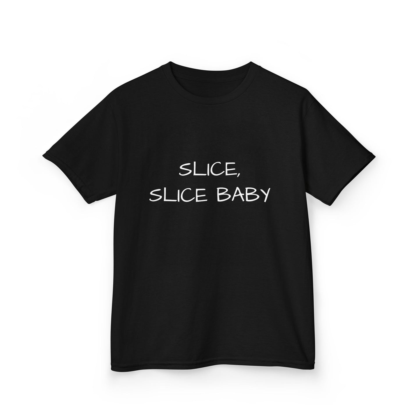 Kids Tee "Slice, slice baby" with Jordan's Pizza Logo
