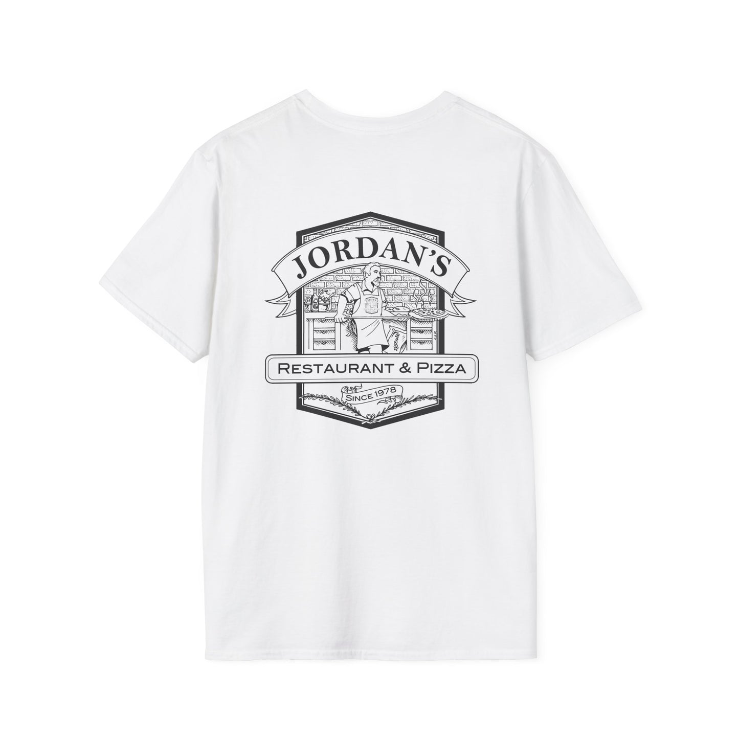 Jordan's Pizza Back Logo T-Shirt