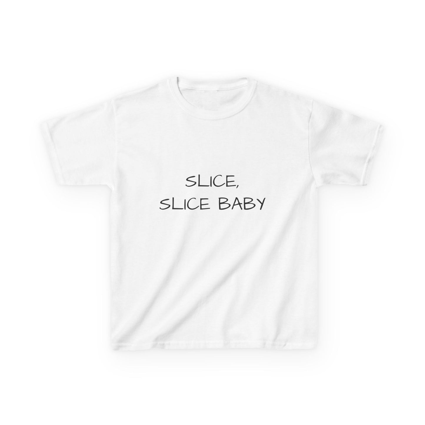 Kids Tee "Slice, slice baby" with Jordan's Pizza Logo