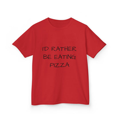 Kids Tee "I'd Rather Be Eating Pizza" with Jordan's Pizza Logo